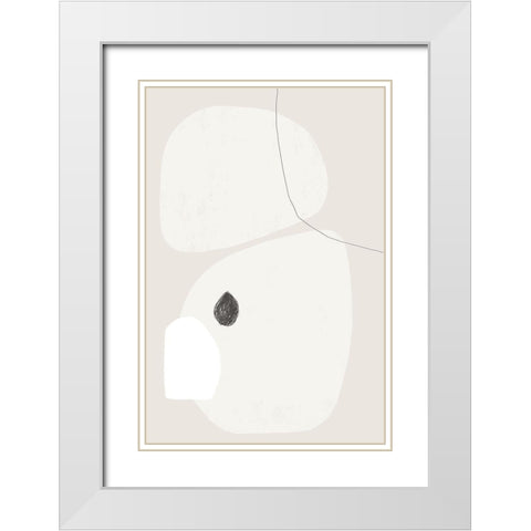 New Beginnings White Modern Wood Framed Art Print with Double Matting by Sawall, Anastasia