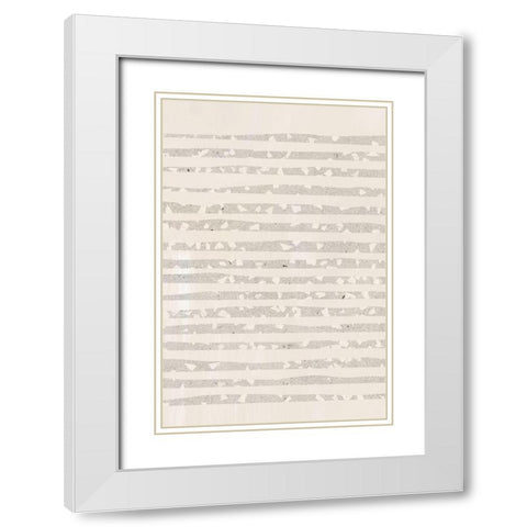 Terrazzo Mood White Modern Wood Framed Art Print with Double Matting by Sawall, Anastasia