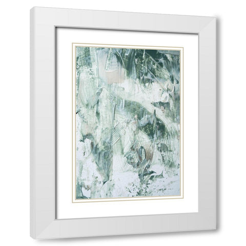 Green Acryl White Modern Wood Framed Art Print with Double Matting by Sawall, Anastasia