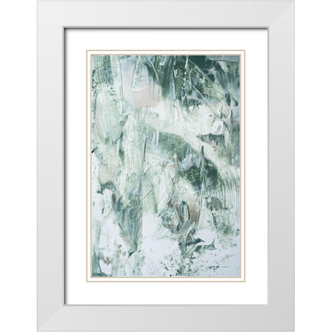 Green Acryl White Modern Wood Framed Art Print with Double Matting by Sawall, Anastasia