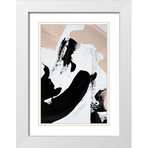 Black and Nude No 1 White Modern Wood Framed Art Print with Double Matting by Sawall, Anastasia