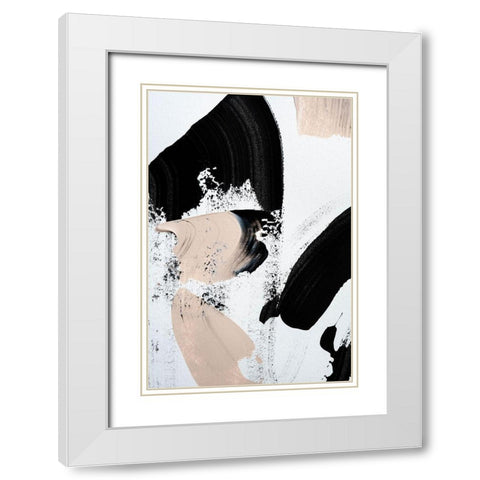 Black and Nude No 2 White Modern Wood Framed Art Print with Double Matting by Sawall, Anastasia