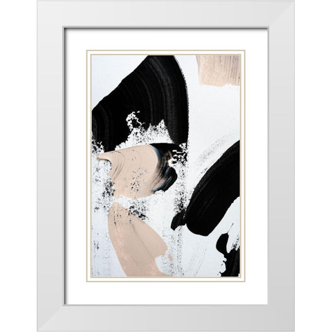 Black and Nude No 2 White Modern Wood Framed Art Print with Double Matting by Sawall, Anastasia