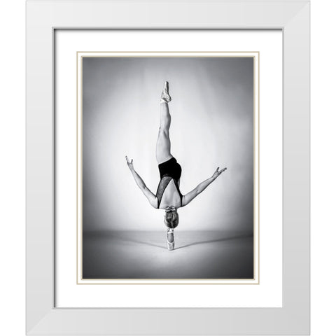 Balance White Modern Wood Framed Art Print with Double Matting by Pentony MA, Pauline