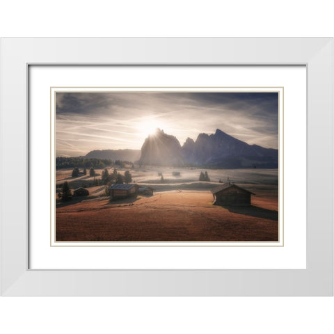 Sweet Dreams White Modern Wood Framed Art Print with Double Matting by De Franzoni, Thomas