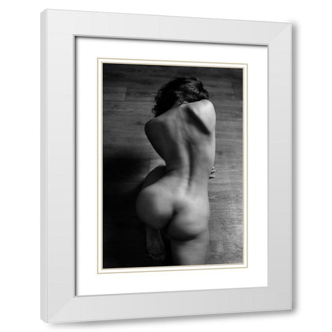 Untitled White Modern Wood Framed Art Print with Double Matting by Rise, Zachar