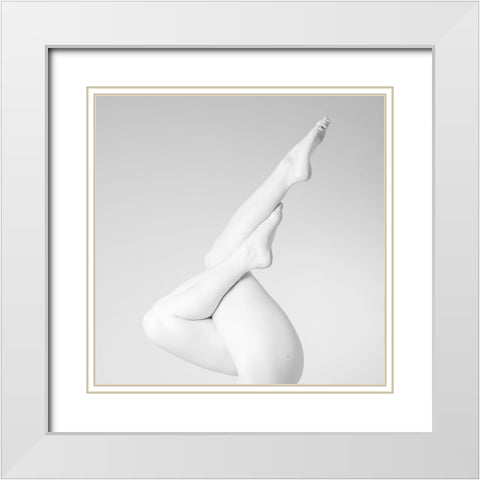 Untitled White Modern Wood Framed Art Print with Double Matting by Golob, Gorazd
