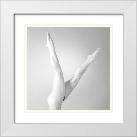 Y White Modern Wood Framed Art Print with Double Matting by Golob, Gorazd