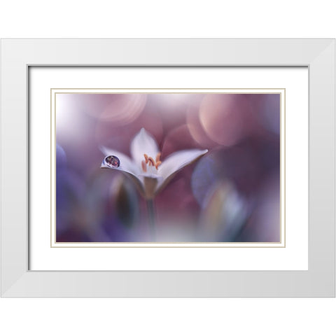 Time Traveller.. White Modern Wood Framed Art Print with Double Matting by Nan, Juliana