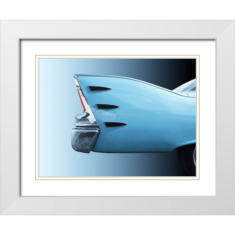 American Classic Car Belvedere 1960 Tail Fin White Modern Wood Framed Art Print with Double Matting by Gube, Beate