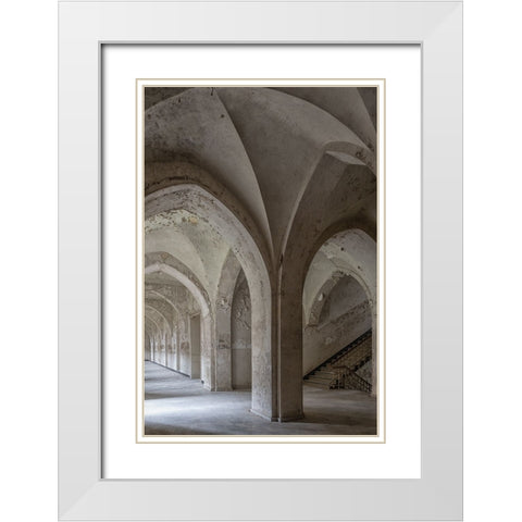 An old Jesuit monastery White Modern Wood Framed Art Print with Double Matting by Worseling, Natascha