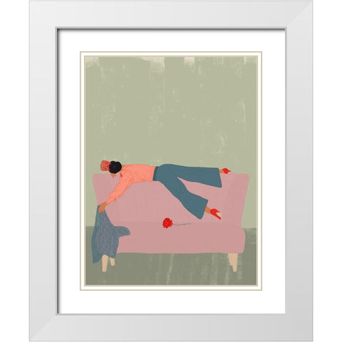 RocAso White Modern Wood Framed Art Print with Double Matting by Jotadejai