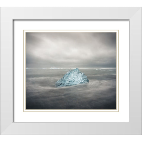 Lonely Land White Modern Wood Framed Art Print with Double Matting by Rong, Herbert