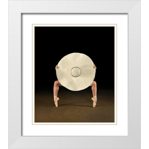 The Big Hat White Modern Wood Framed Art Print with Double Matting by Pentony Ma, Pauline