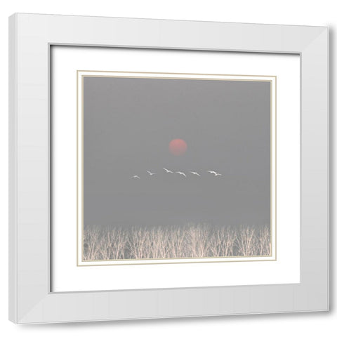 There are gods in the sky White Modern Wood Framed Art Print with Double Matting by Fei, Hsiao-Yang