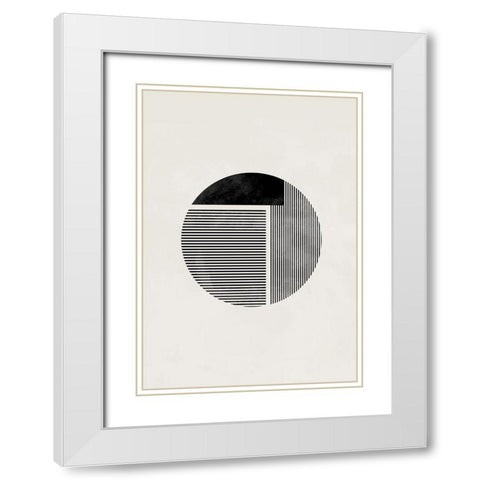 Minimalist round White Modern Wood Framed Art Print with Double Matting by 1x Studio II