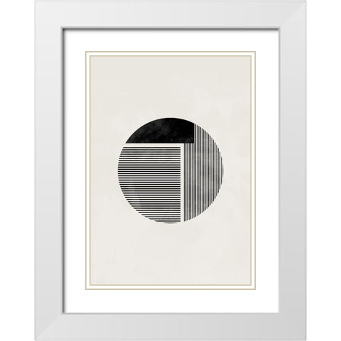 Minimalist round White Modern Wood Framed Art Print with Double Matting by 1x Studio II