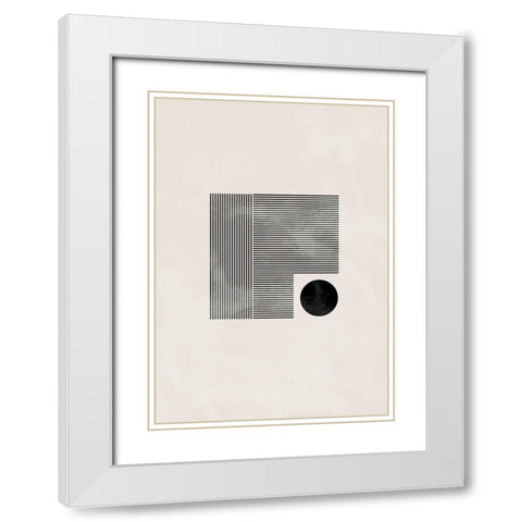 Minimalist square White Modern Wood Framed Art Print with Double Matting by 1x Studio II