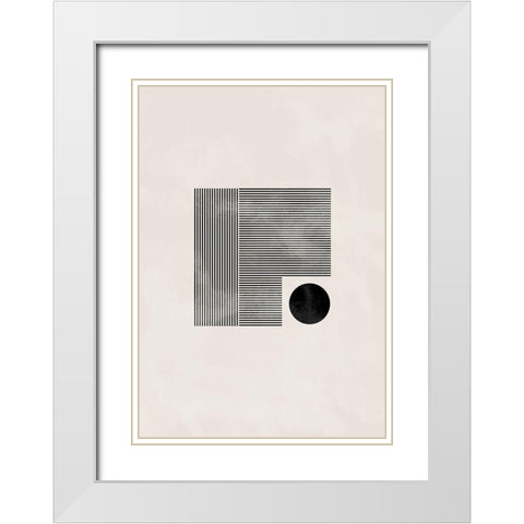 Minimalist square White Modern Wood Framed Art Print with Double Matting by 1x Studio II
