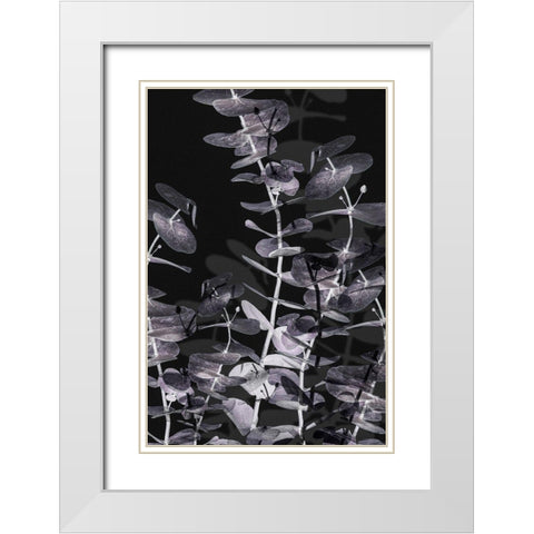 Eucalyptus_Negative_002 White Modern Wood Framed Art Print with Double Matting by 1x Studio III