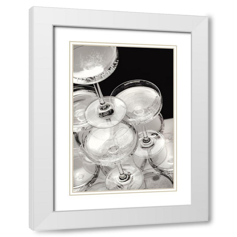 Champagne tower_5 White Modern Wood Framed Art Print with Double Matting by 1x Studio III