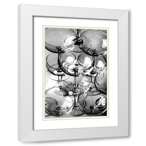 Champagne tower_8 White Modern Wood Framed Art Print with Double Matting by 1x Studio III