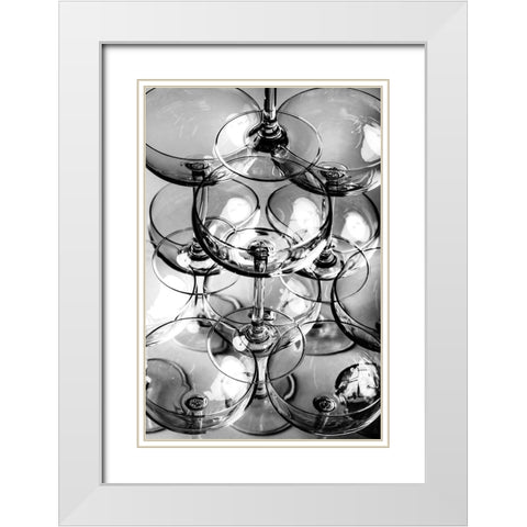 Champagne tower_8 White Modern Wood Framed Art Print with Double Matting by 1x Studio III