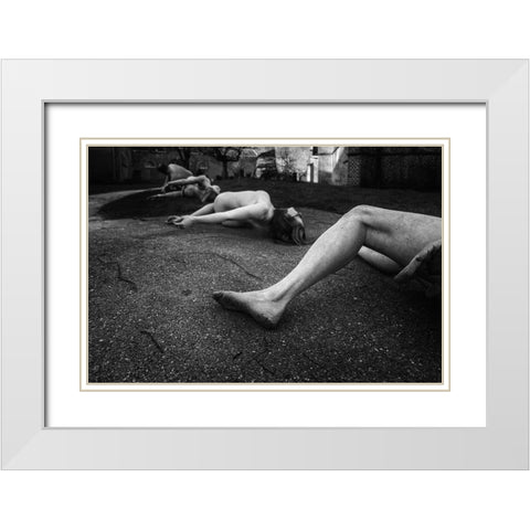 Warzone White Modern Wood Framed Art Print with Double Matting by Dirven, Ton