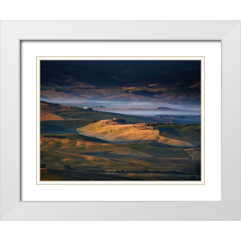 Toscana Amore Mio White Modern Wood Framed Art Print with Double Matting by Leinemann, Ulrike