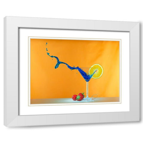 excited, bubbly, refreshing White Modern Wood Framed Art Print with Double Matting by Groth, Martin