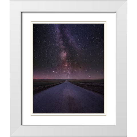 Way To Milky Way White Modern Wood Framed Art Print with Double Matting by Ilkovic, David