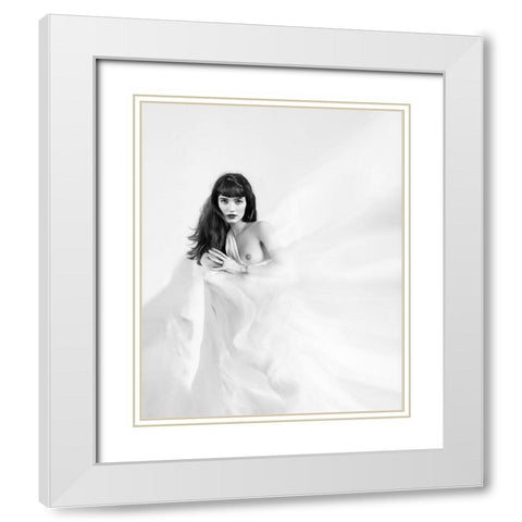 Blue Angel White Modern Wood Framed Art Print with Double Matting by Punyet Miro, Carles