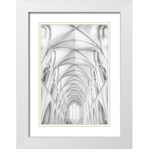St. Patricks Cathedral, Dublin White Modern Wood Framed Art Print with Double Matting by E. Karcz, Gary