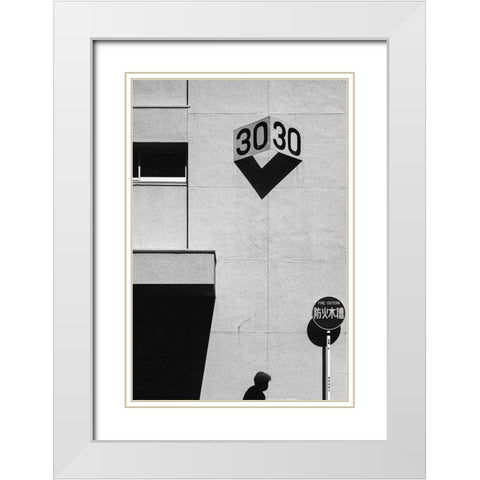 30 White Modern Wood Framed Art Print with Double Matting by Watanabe, Kentaro