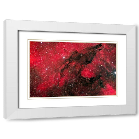 Hungry like the Wolf White Modern Wood Framed Art Print with Double Matting by Chander, Vikas