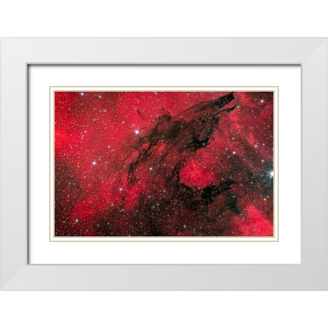 Hungry like the Wolf White Modern Wood Framed Art Print with Double Matting by Chander, Vikas