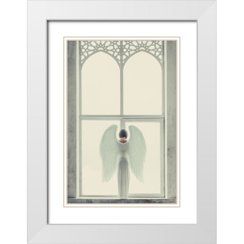 Windows of Angel White Modern Wood Framed Art Print with Double Matting by InTheMoment
