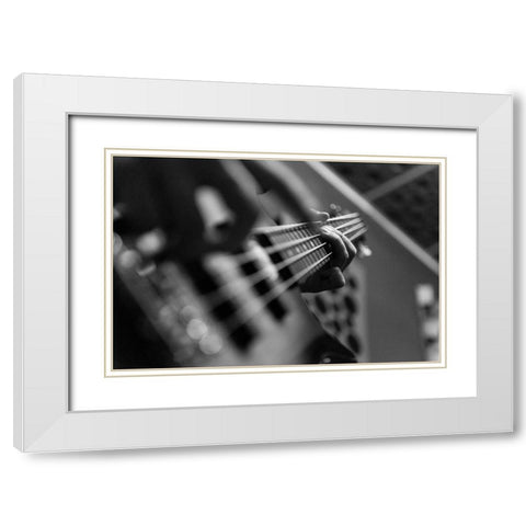 B)Ass White Modern Wood Framed Art Print with Double Matting by Borza, Tomi