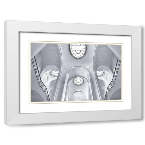 The Palais Garnier In Paris White Modern Wood Framed Art Print with Double Matting by W., Catherine