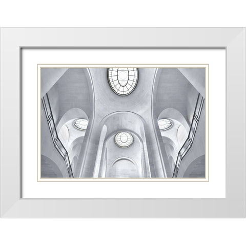 The Palais Garnier In Paris White Modern Wood Framed Art Print with Double Matting by W., Catherine