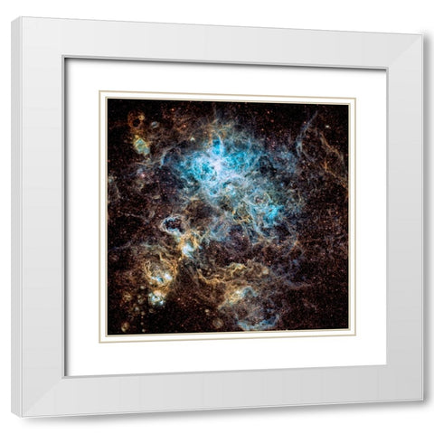 Tarantula Nebula White Modern Wood Framed Art Print with Double Matting by Chander, Vikas