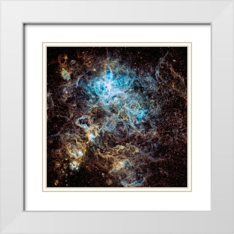 Tarantula Nebula White Modern Wood Framed Art Print with Double Matting by Chander, Vikas
