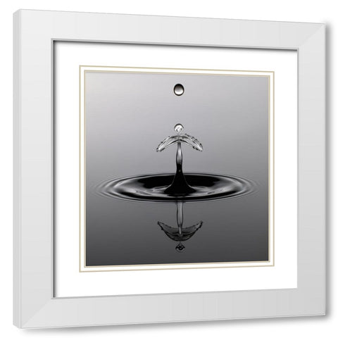 Water Art II White Modern Wood Framed Art Print with Double Matting by Schade, Peter