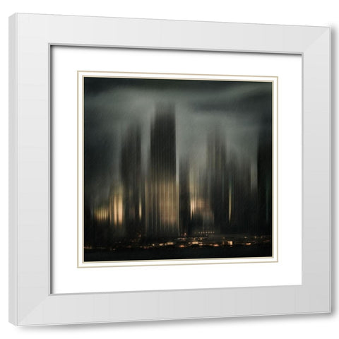 Qthe Hope Within Darknessq White Modern Wood Framed Art Print with Double Matting by Rekowski, Federico