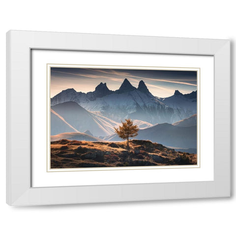 The Needles V White Modern Wood Framed Art Print with Double Matting by Nienartowicz, Karol