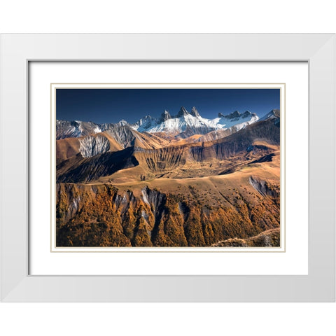 The Needles VII White Modern Wood Framed Art Print with Double Matting by Nienartowicz, Karol