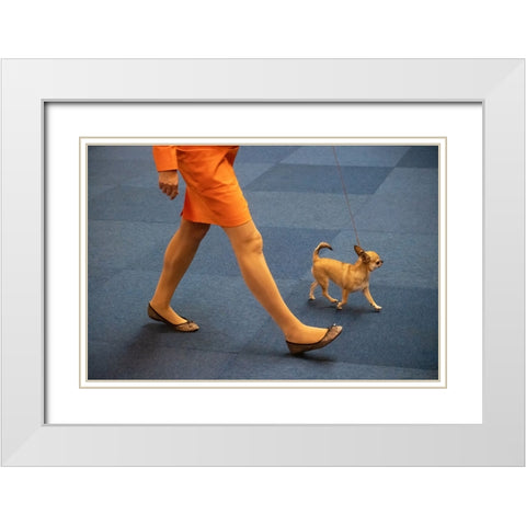 Matching Colours White Modern Wood Framed Art Print with Double Matting by Joosten, Lus