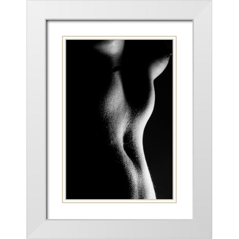 Body White Modern Wood Framed Art Print with Double Matting by Borza, Tomi