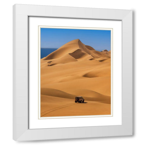 Desert Expedition White Modern Wood Framed Art Print with Double Matting by Zheng, Michael