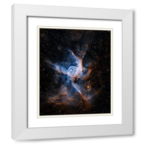 ThorS Helmet White Modern Wood Framed Art Print with Double Matting by Chander, Vikas